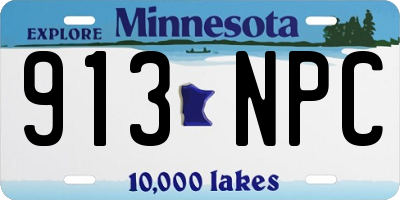 MN license plate 913NPC