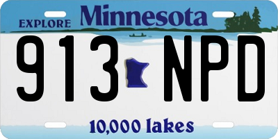 MN license plate 913NPD