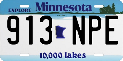 MN license plate 913NPE