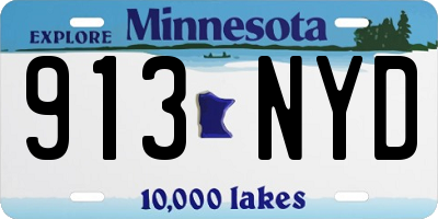 MN license plate 913NYD