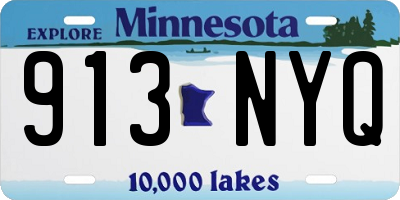 MN license plate 913NYQ