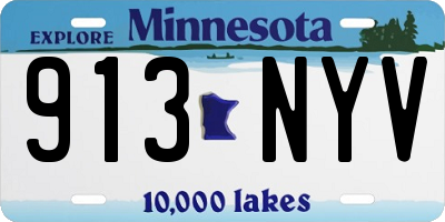 MN license plate 913NYV