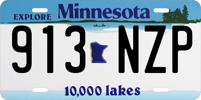MN license plate 913NZP