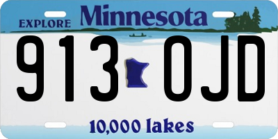 MN license plate 913OJD