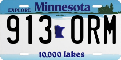 MN license plate 913ORM