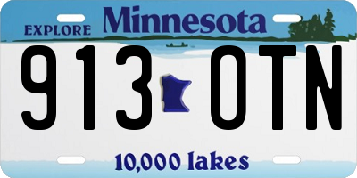 MN license plate 913OTN