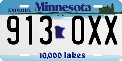 MN license plate 913OXX