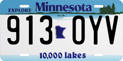 MN license plate 913OYV