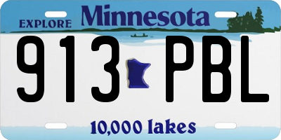 MN license plate 913PBL