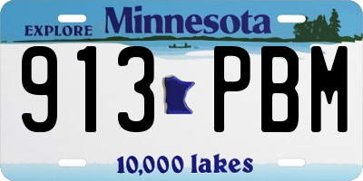 MN license plate 913PBM