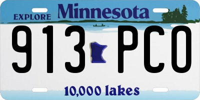 MN license plate 913PCO