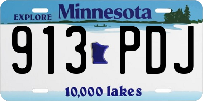 MN license plate 913PDJ