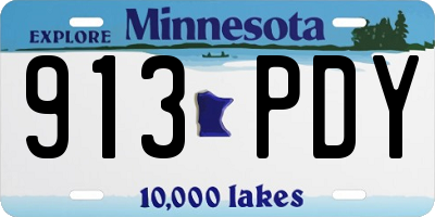 MN license plate 913PDY