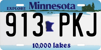 MN license plate 913PKJ