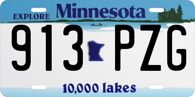 MN license plate 913PZG