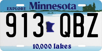 MN license plate 913QBZ