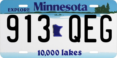 MN license plate 913QEG