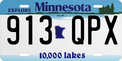 MN license plate 913QPX