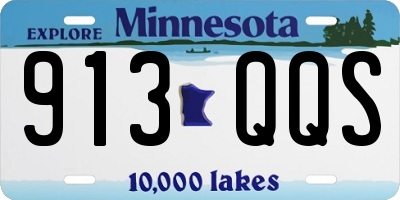 MN license plate 913QQS