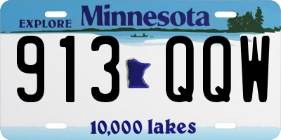 MN license plate 913QQW