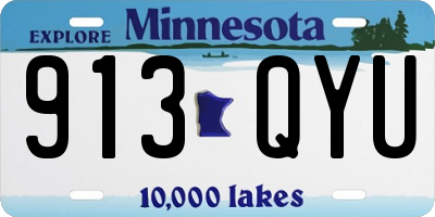 MN license plate 913QYU