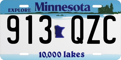 MN license plate 913QZC