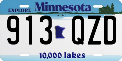 MN license plate 913QZD