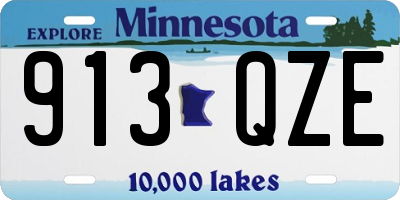 MN license plate 913QZE