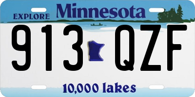 MN license plate 913QZF