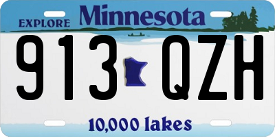 MN license plate 913QZH