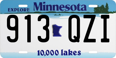 MN license plate 913QZI
