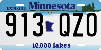 MN license plate 913QZO