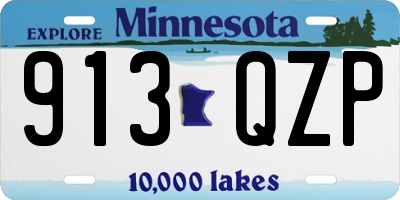 MN license plate 913QZP