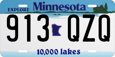 MN license plate 913QZQ