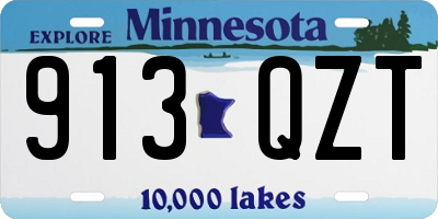 MN license plate 913QZT