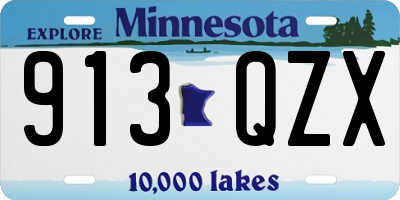 MN license plate 913QZX