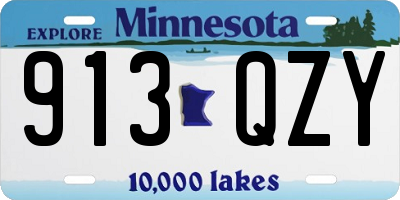 MN license plate 913QZY