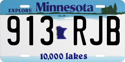 MN license plate 913RJB