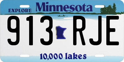 MN license plate 913RJE