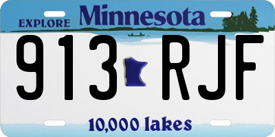 MN license plate 913RJF