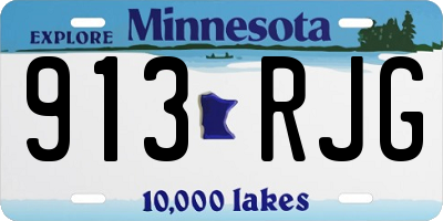 MN license plate 913RJG