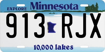 MN license plate 913RJX