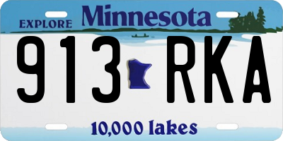 MN license plate 913RKA