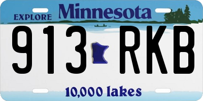 MN license plate 913RKB