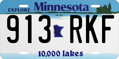 MN license plate 913RKF