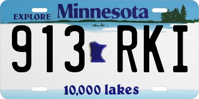 MN license plate 913RKI