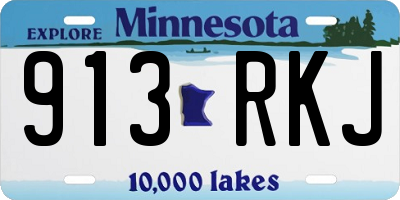 MN license plate 913RKJ