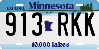 MN license plate 913RKK