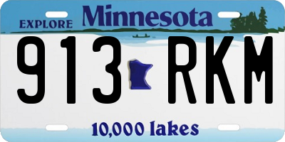 MN license plate 913RKM