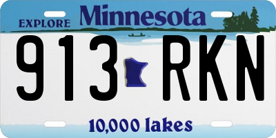 MN license plate 913RKN
